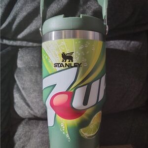 Stanley Green and Red Branded Travel Tumbler